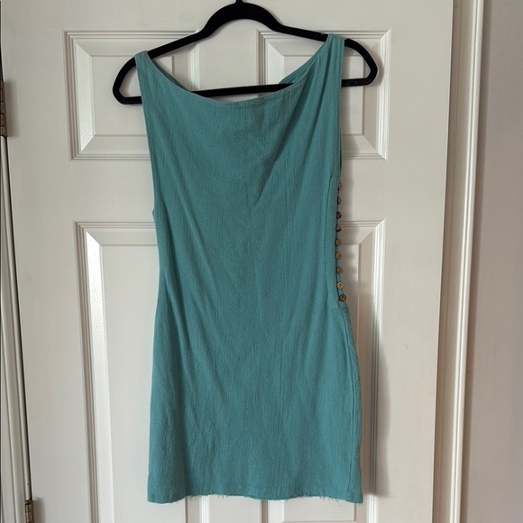 Free People Amaia Cotton Mini Dress in Blue - Picture 6 of 10